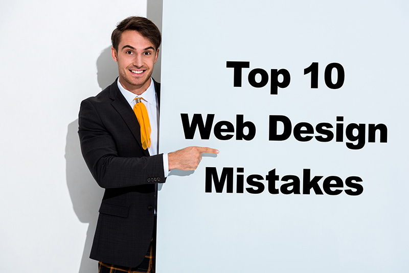 Top 10 most common web design mistakes.